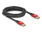 DELOCK DisplayPort Kabel 8K 60Hz 5m rot Metall