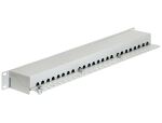 DELOCK 19" Patchpanel 24-Port Cat6 geschirmt grau