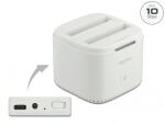 DeLOCK USB Type-C™ 3.2 Dockingstation für 2 x 2.5″ SATA HDD / SSD mit Klon Funktion