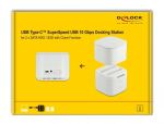 DeLOCK USB Type-C™ 3.2 Dockingstation für 2 x 2.5″ SATA HDD / SSD mit Klon Funktion