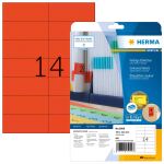 HERMA Farbige Etiketten A4 105x42.3 mm rot Papier matt 280 St.