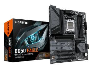 GIGABYTE B650 EAGLE Mainboard - AMD Ryzen 9000er-Serie, 12+2+2 Phasen VRM, bis zu 7600 MHz DDR5 (OC), 1xPCIe 5.0 + 2xPCIe 4.0 M.2, GbE LAN, USB 3.2 Gen 2