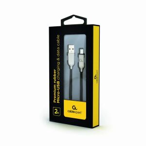 Gembird CC-USB2R-AMMBM-2M USB Kabel USB 2.0 Micro-USB B USB A 0,48 Gbit/s Schwarz