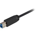 Sharkoon 3m, USB3.0-A/USB3.0-B USB Kabel USB 3.2 Gen 1 (3.1 Gen 1) USB A USB B 5 Gbit/s Schwarz