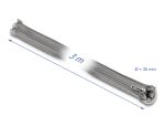 DELOCK Geflechtschlauch mit Reißverschluss 3 m x 30 mm grau