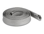 DELOCK Geflechtschlauch mit Reißverschluss 3 m x 30 mm grau