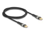 DeLOCK USB 2.0 Schnellladekabel USB Type-C Stecker zu Stecker transparent PD 3.0 100 W 1 m