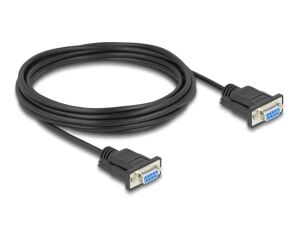 DeLOCK Seriell Kabel RS-232 D-Sub9 Buchse zu Buchse mit schmalem Steckergehäuse 5 m
