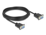 DeLOCK Seriell Kabel RS-232 D-Sub9 Buchse zu Buchse mit schmalem Steckergehäuse 5 m