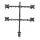 Lindy 40659 Flachbildschirm-Tischhalterung 71,1 cm (28") Tisch/Bank Schwarz