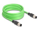 DELOCK M12 Kabel A-kodiert 8 Pin St. zu St. PUR (TPU) 5 m