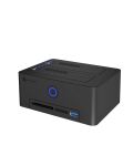 ICY BOX IB-1233CL-CR, HDD Docking & Klonstation mit Kartenlesern CF + SD und USB Hub, USB 3.2 Gen1 (5 Gbit/s)