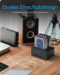 ICY BOX IB-1233CL-CR, HDD Docking & Klonstation mit Kartenlesern CF + SD und USB Hub, USB 3.2 Gen1 (5 Gbit/s)