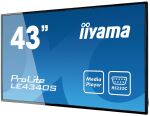 iiyama ProLite LE4340S-B1 Digital Signage Flachbildschirm 109,2 cm (43") LED 350 cd/m² Full HD Schwarz 12/7