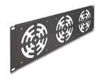DELOCK 19" Rackblende für 3 Lüfter 120 x 120mm 3 HE dunkelgr