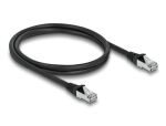DELOCK RJ45 NWK Cat.6A S/FTP PUR Outdoor 1 m schwarz
