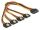 DeLOCK 60157 SATA-Kabel 0,3 m SATA 15-Pin 4 x SATA 15-Pin Mehrfarbig