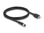 DELOCK M12 Kabel A-kodiert 17Pin Buchse zu HDMI Stecker 1m