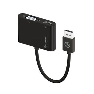 ALOGIC DP-VGHD4K-ADP Videokabel-Adapter DisplayPort HDMI + VGA (D-Sub) Schwarz