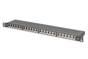 Digitus CAT 6, Klasse E High Density Patch Panel, geschirmt, schwarz