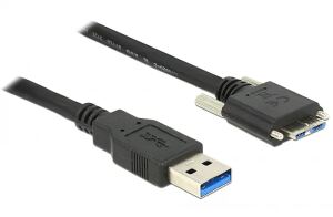 DELOCK Kabel USB 3.0 Typ-A St > Micro-B St mit Schrauben 1m