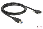 DELOCK Kabel USB 3.0 Typ-A St > Micro-B St mit Schrauben 1m