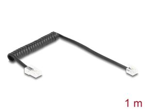 DELOCK Telefonkabel/Spiralkabel RJ11 St. zu RJ45 St. 1m S.