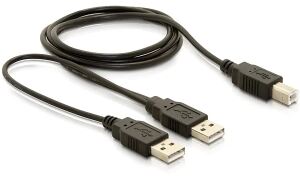 DeLOCK USB-B/USB-A Cable USB Kabel 1 m USB B USB A 0,48 Gbit/s Schwarz