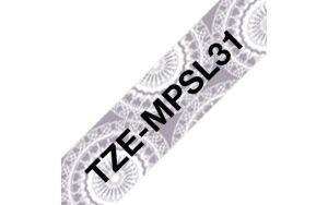 Brother TZE-MPSL31 Etiketten erstellendes Band schwarz auf silber