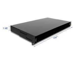 DELOCK 19" LWL Glasfaser Spleißbox 96 Fasern