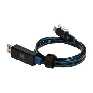 RealPower USB A/Lightning 0.75m 0,75 m Schwarz, Blau
