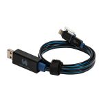 RealPower USB A/Lightning 0.75m 0,75 m Schwarz, Blau