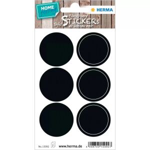 HERMA 15092 selbstklebendes Etikett Kreis Permanent Schwarz 12 Stück(e)