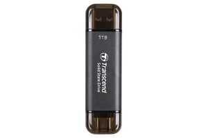 Transcend ESD310C Thunderbolt-Technologie 1 TB USB Typ-A auf USB Typ-C USB 3.2 Gen 2x2 Schwarz