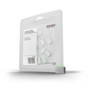 Lindy 40438 Schnittstellenblockierung USB Typ-C Grün 10 Stück(e)