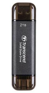 Transcend TS2TESD310C Externes Solid State Drive 2 TB USB Typ-A auf USB Typ-C 3.2 Gen 2 (3.1 Gen 2) Schwarz