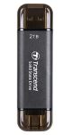 Transcend TS2TESD310C Externes Solid State Drive 2 TB USB Typ-A auf USB Typ-C 3.2 Gen 2 (3.1 Gen 2) Schwarz