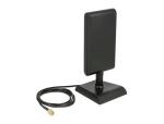 DELOCK Antenne WLAN 802.11 ac/a/h/b/g/n RP-SMA-St. +Kab.schw