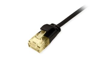 Equip Cat.6A U/UTP Slim-Patchkabel, 0,25m, Schwarz