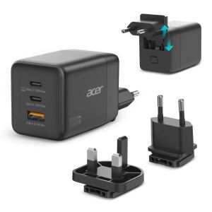 Acer HP.DSCAB.019 Ladegerät für Mobilgeräte Universal Schwarz AC Schnellladung Drinnen