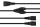 Kabelmeister Y-Kaltgeräteverlängerung Kaltgeräte-Stecker C14 an 2x Kaltgeräte-Buchse C13, schwarz, 0,3m