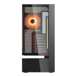 COUGAR Gehäuse Midi-Tower, CFV235 Vision, ARGB, LCD-Display, Glas, Schwarz
