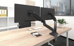 Equip 650121 17”–32” Voll beweglicher Zweifach-Gasfeder-Monitor/LCD-Tischhalter