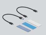 DeLOCK Externes USB Type-C Combo Gehäuse für M.2 NVMe PCIe oder SATA SSD - werkzeugfrei