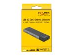 DeLOCK Externes USB Type-C Combo Gehäuse für M.2 NVMe PCIe oder SATA SSD - werkzeugfrei