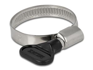 DELOCK Schlauchschelle, Flügelmutter 25-40mm 10 Stk. schwarz