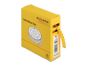 DELOCK Kabelmarker Box, Nr: 5, gelb, 500 Stück