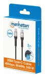 Manhattan 356381 USB Kabel USB4 Gen 3x2 2 m USB C 40...
