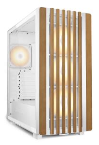 Sharkoon REBEL C70G RGB Full Tower Weiß, Holz