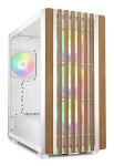 Sharkoon REBEL C70G RGB Full Tower Weiß, Holz